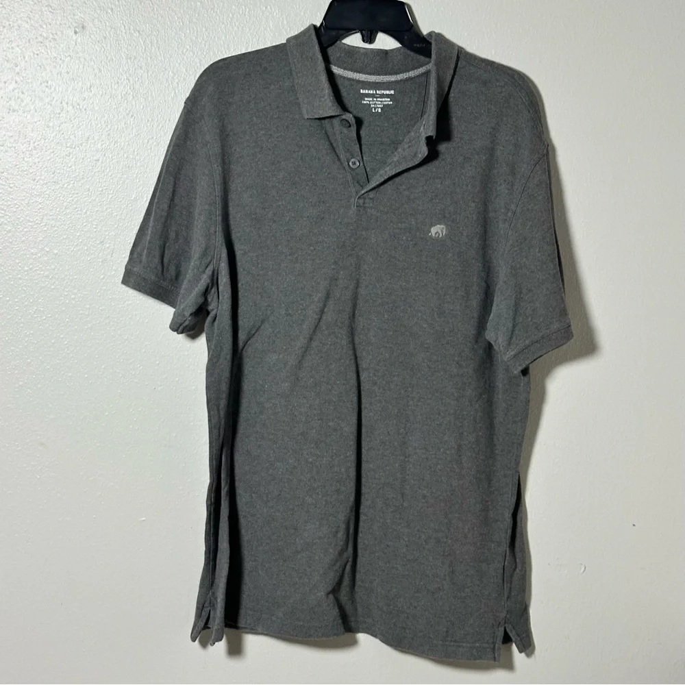 Banana Republic‎ Men Preppy Gray Polo Shirt size L